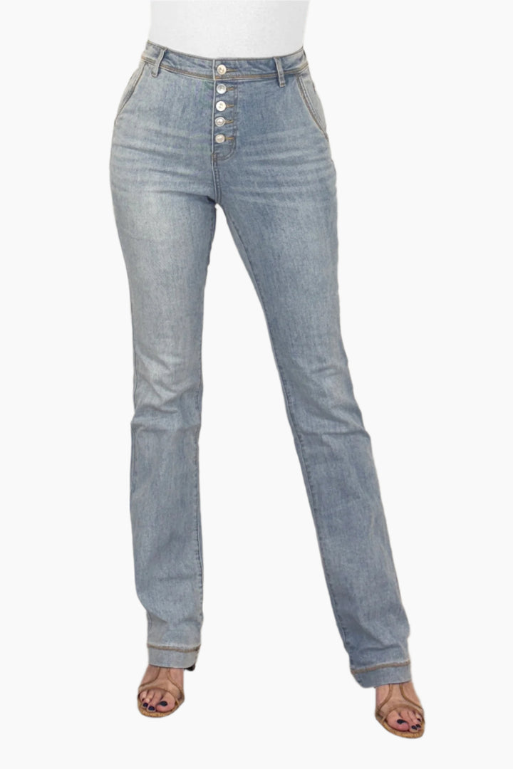Brooke Button Fly Microflare Jean