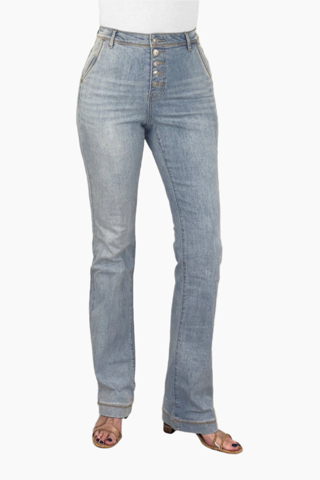 Brooke Button Fly Microflare Jean