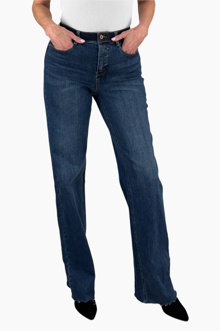 Sophia Contrast Wide Leg Jean