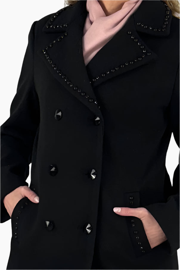 Embellished Tall Peacoat