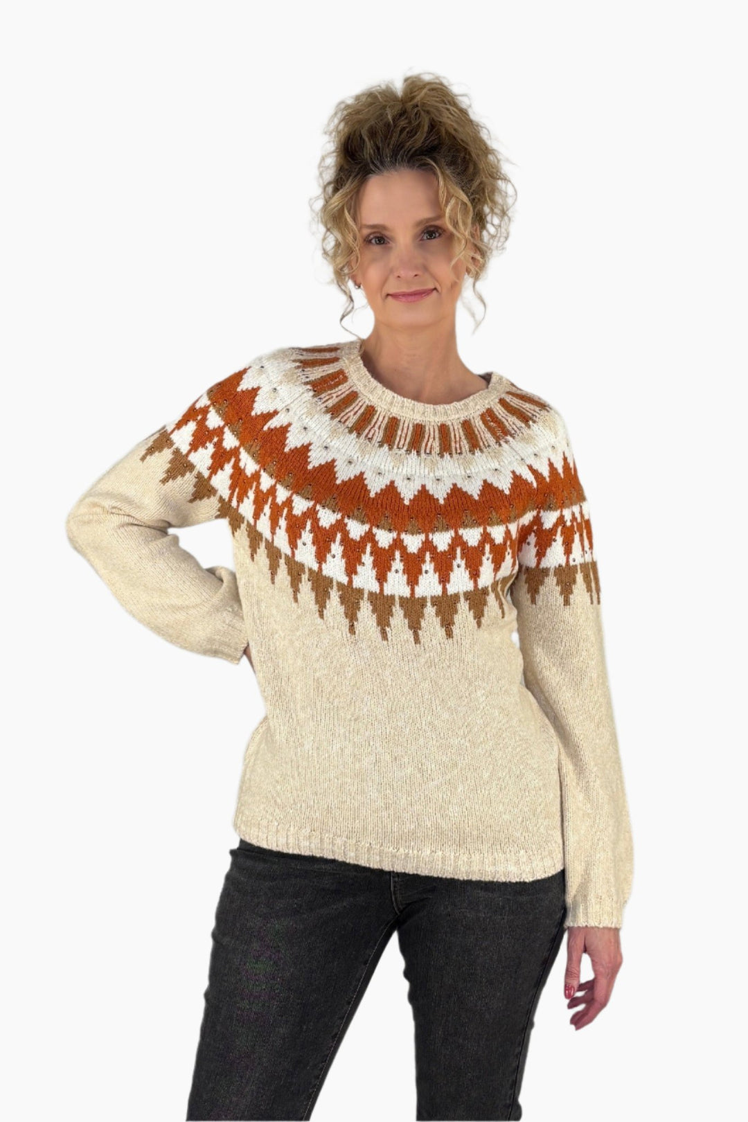 Intarsia Tall Sweater