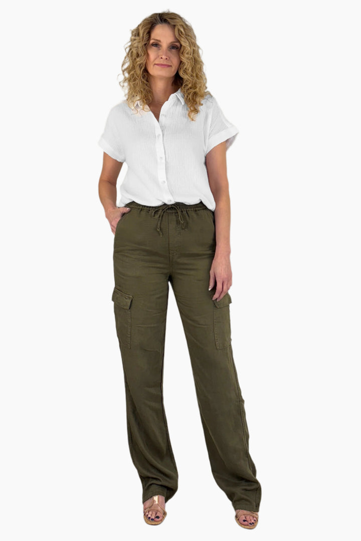 Wide Leg Military Cargo Pant