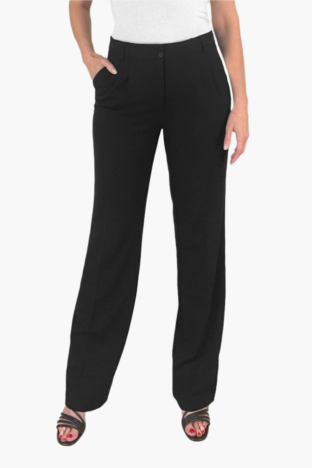 Signature Tab Waist Wide Leg Trouser