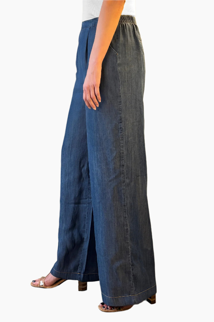 Textured Chambray Pant