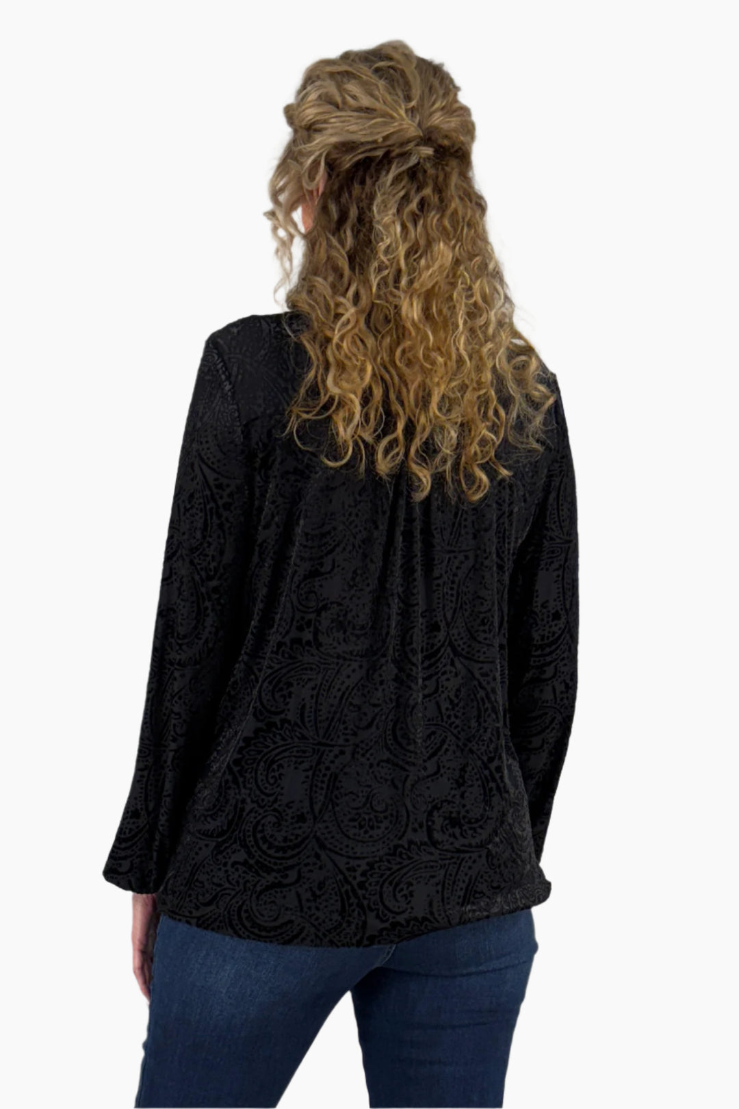 Velvet Burnout Tall Blouse