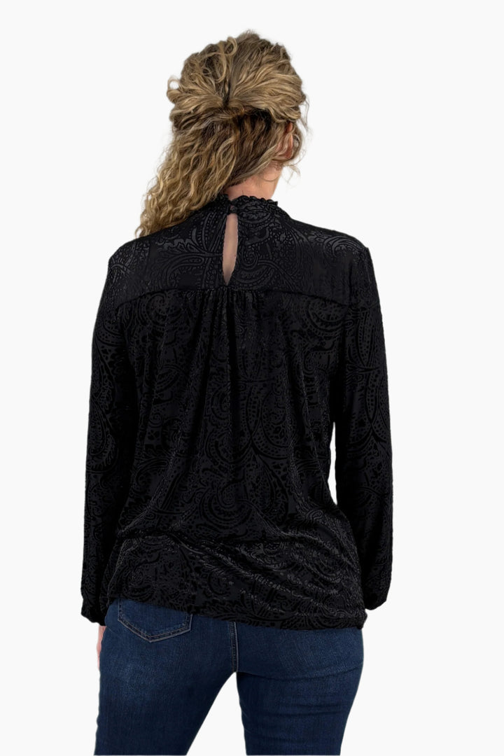 Velvet Burnout Blouse - Final Sale