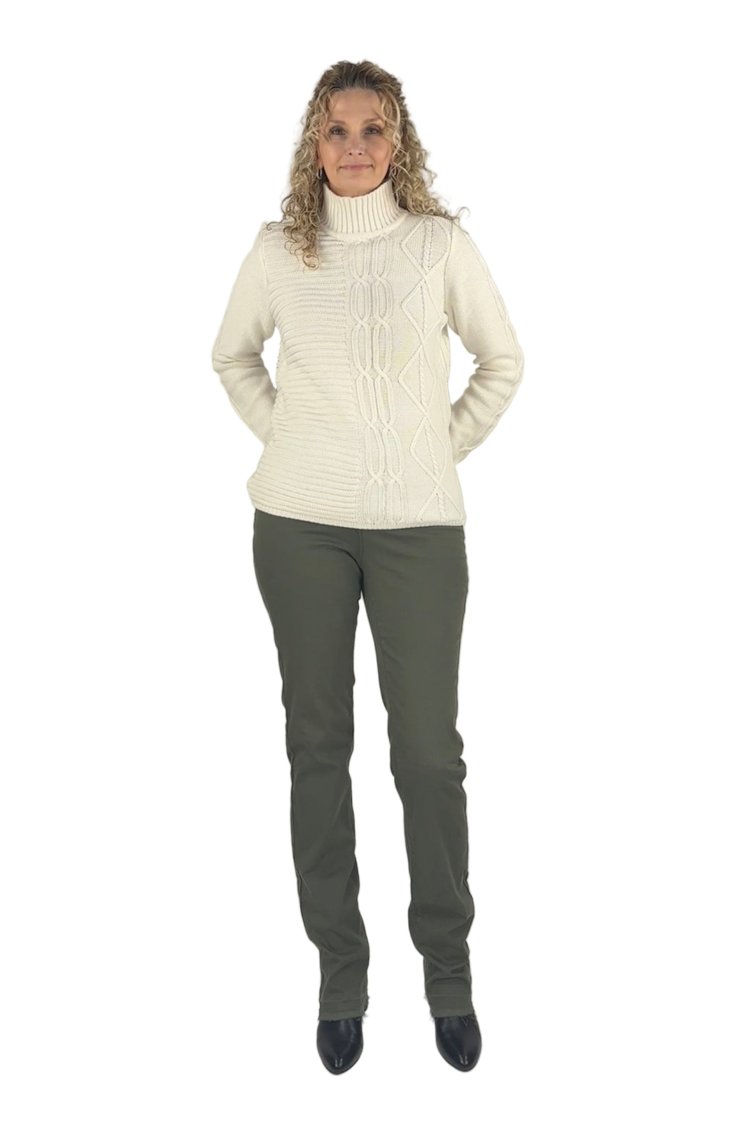 Pure Cotton Mock Neck Sweater