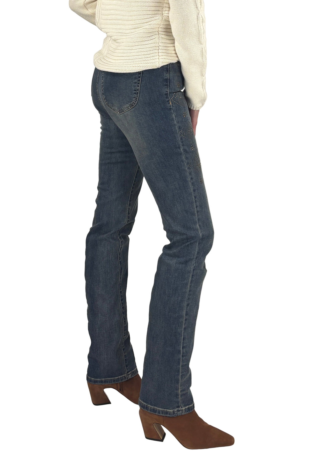 Stud Accent Tall Straight Leg Jean