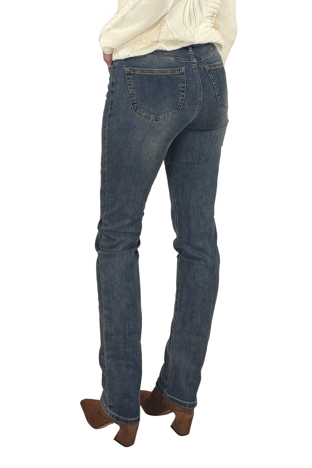 Stud Accent Tall Straight Leg Jean