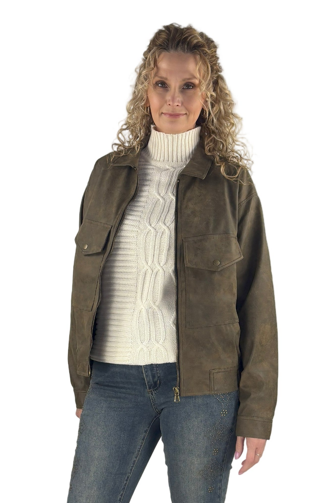 Charlie Tall Vintage Vegan Leather Jacket