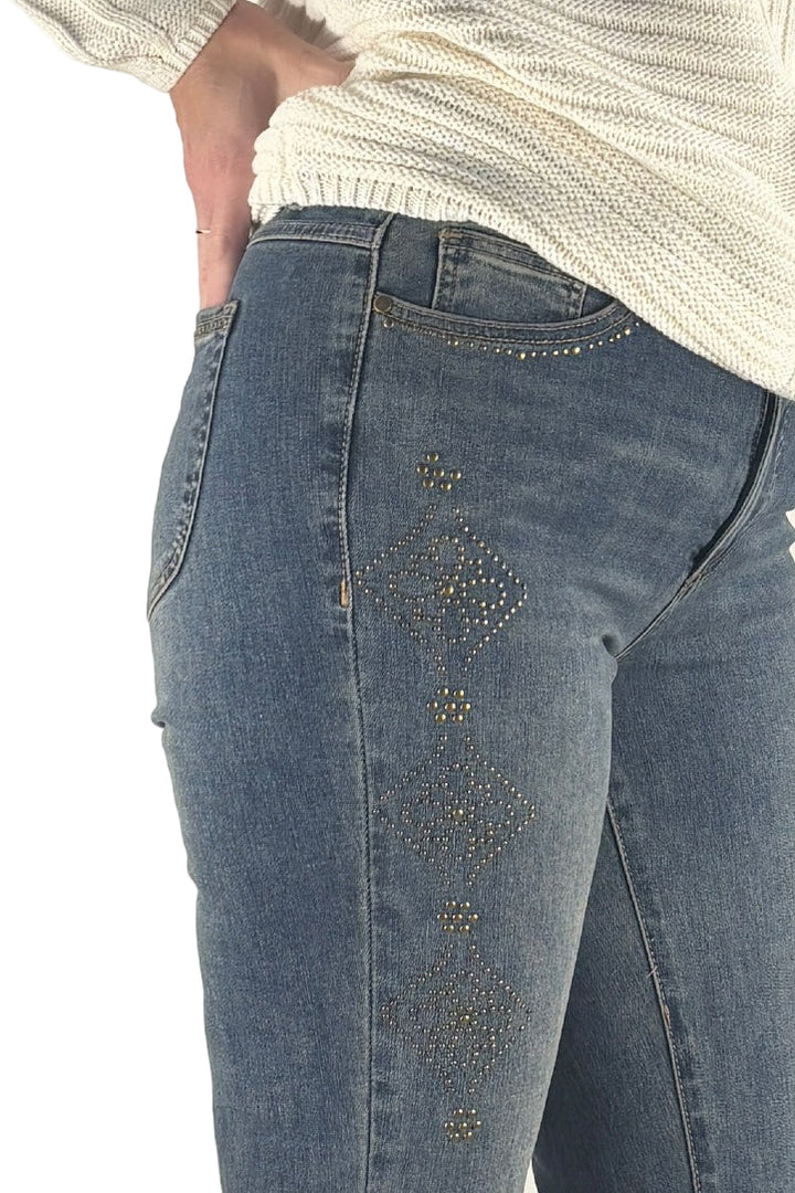Stud Accent Tall Straight Leg Jean