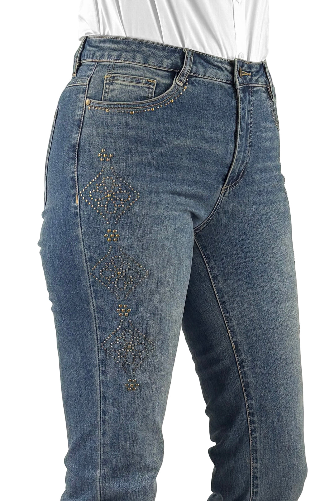 Stud Accent Tall Straight Leg Jean