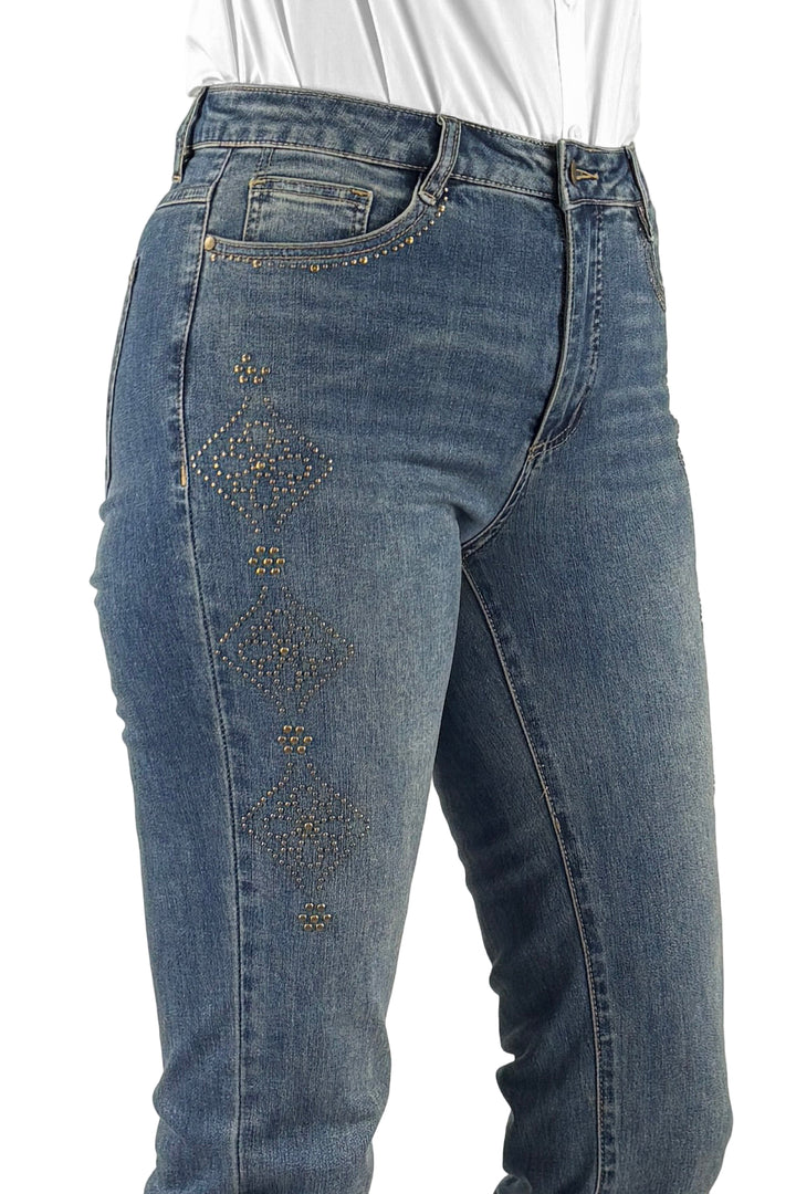 Stud Accent Tall Straight Leg Jean
