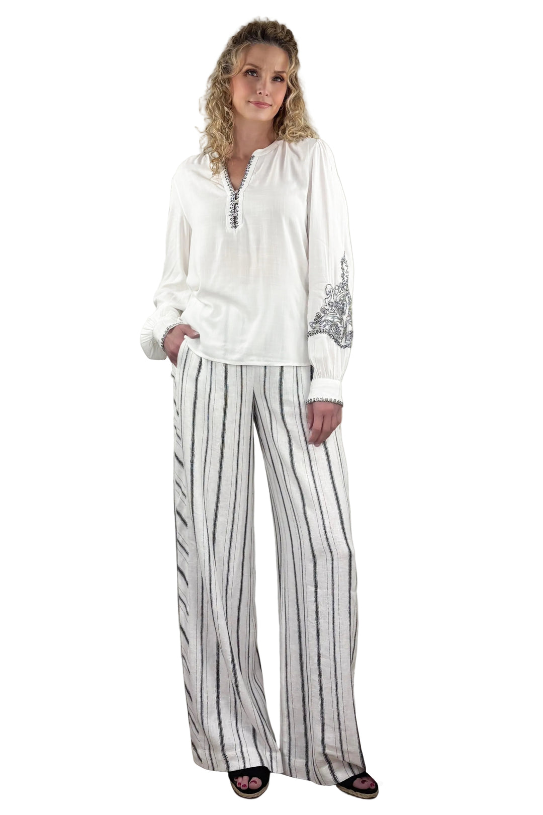 Striped Tall Linen Pant