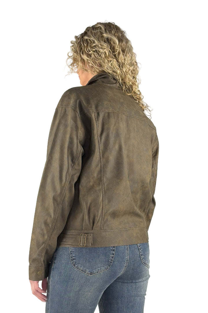 Charlie Tall Vintage Vegan Leather Jacket