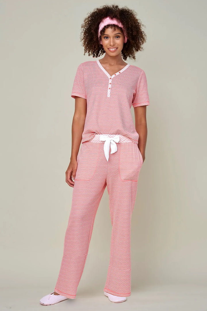 Striped Henley PJ Set