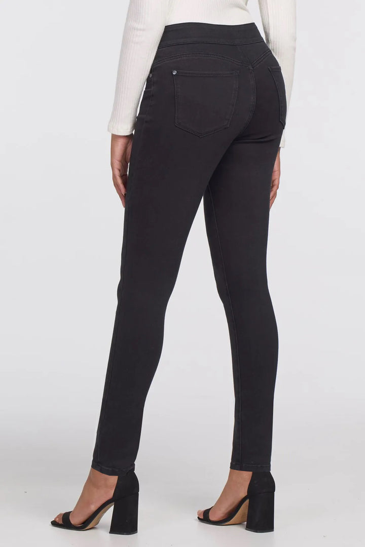 Audrey Pull On Skinny Shaper Jean Black - Final Sale