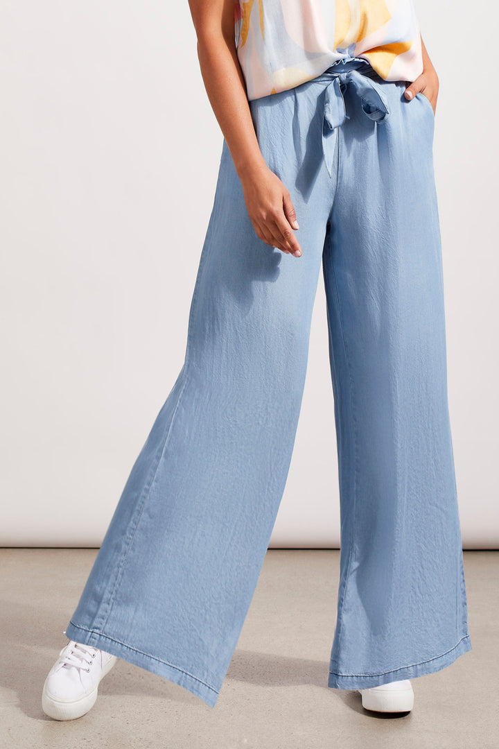 Wide Leg Chambray Pant