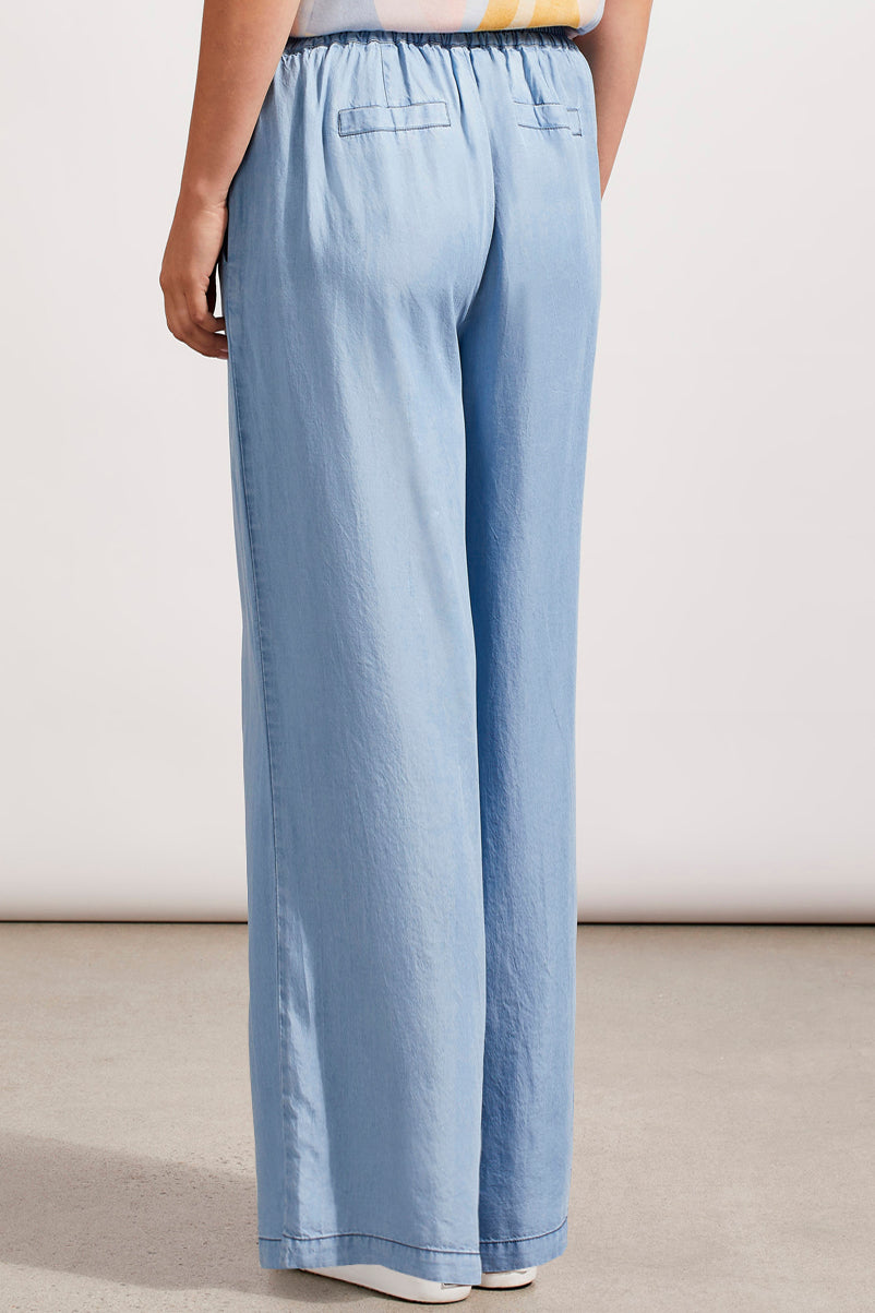 Wide Leg Chambray Pant